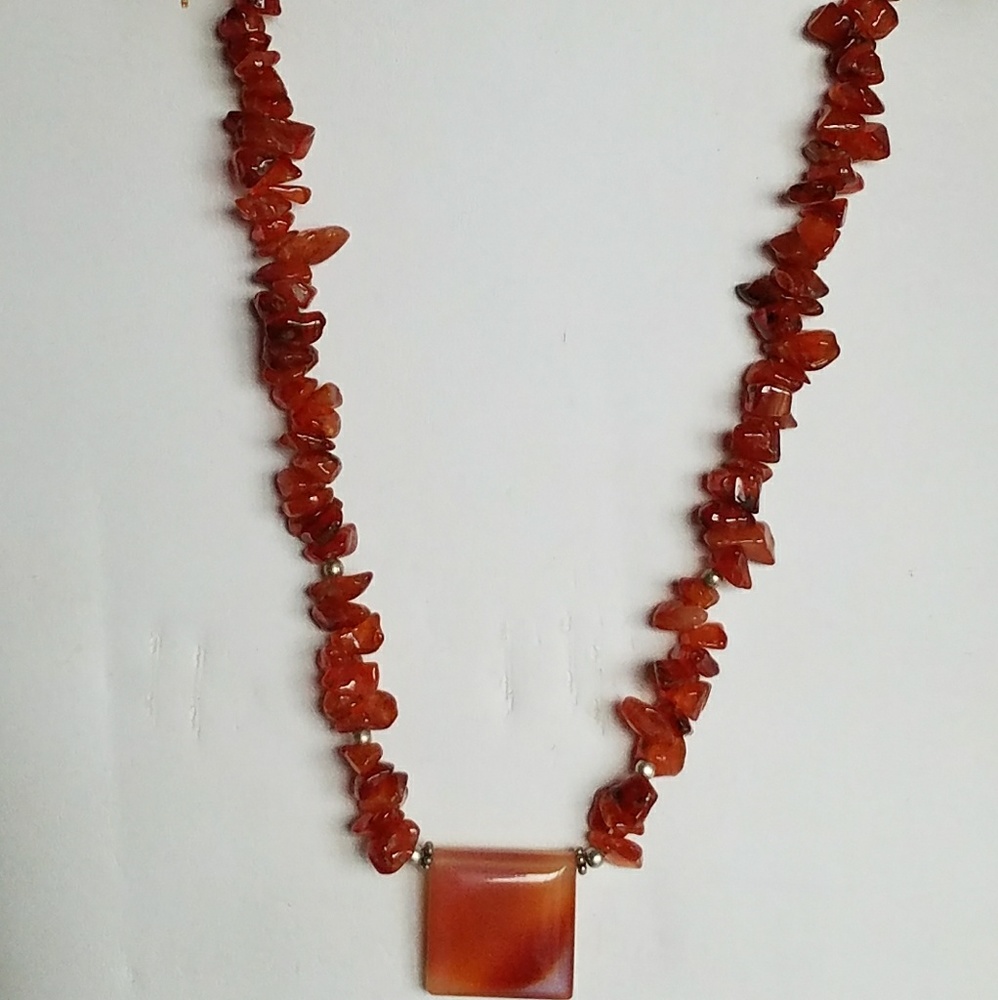 Carnelian Chipped Necklace